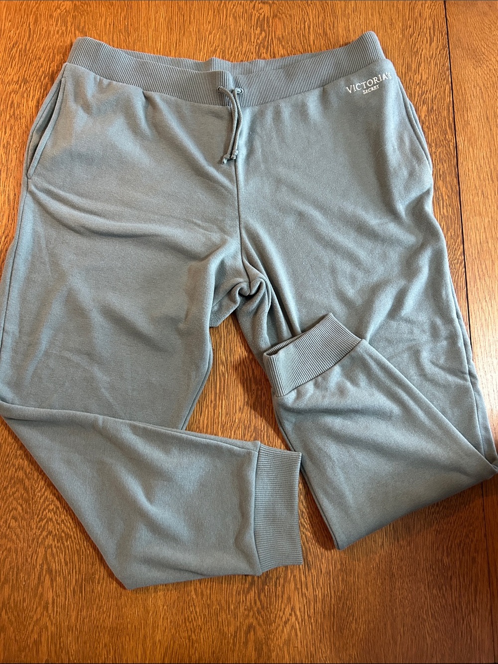Victoria's Secret Olive-Grey Ribbed Cuff Joggers